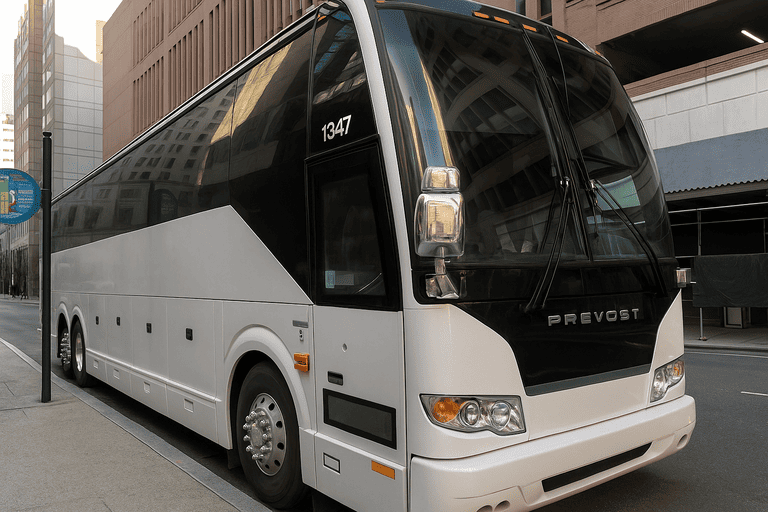 a Farmington Hills Coach Bus Service coach bus
