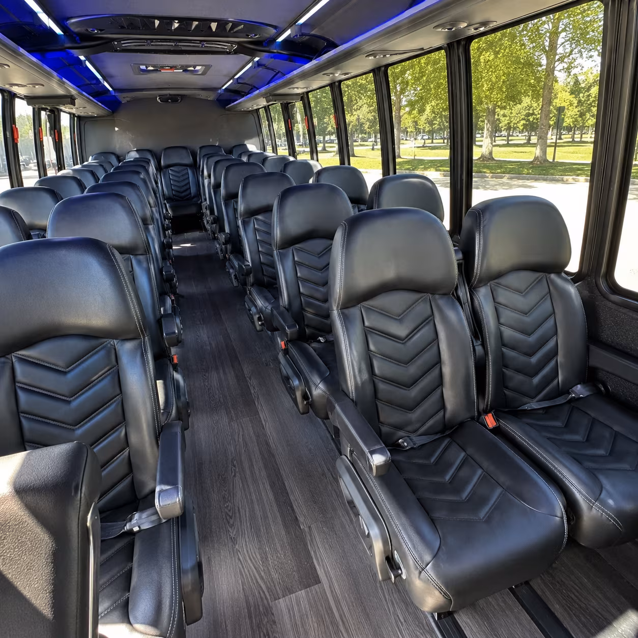 farmington hills 25 passenger minibus interior