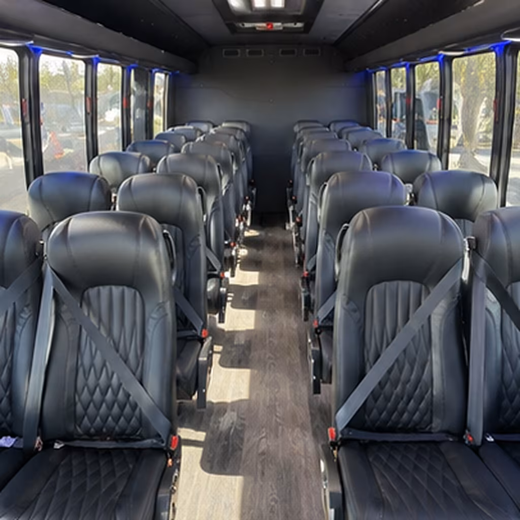 farmington hills 30 passenger minibus interior