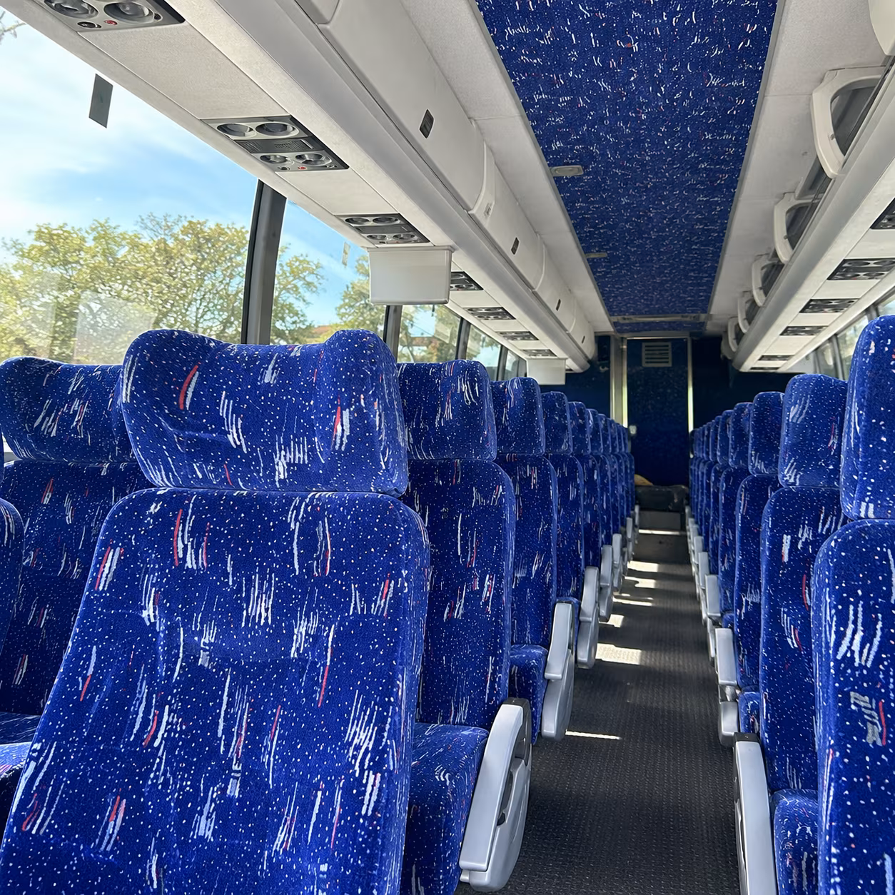farmington hills 56 passenger charter bus interior
