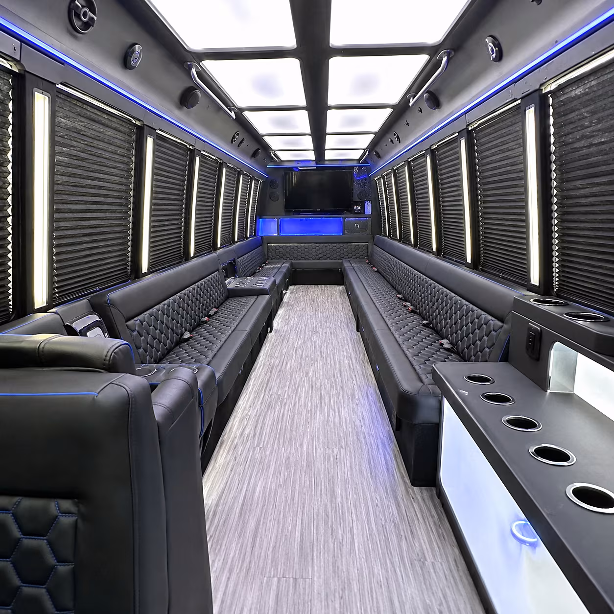 farmington hills party bus interior