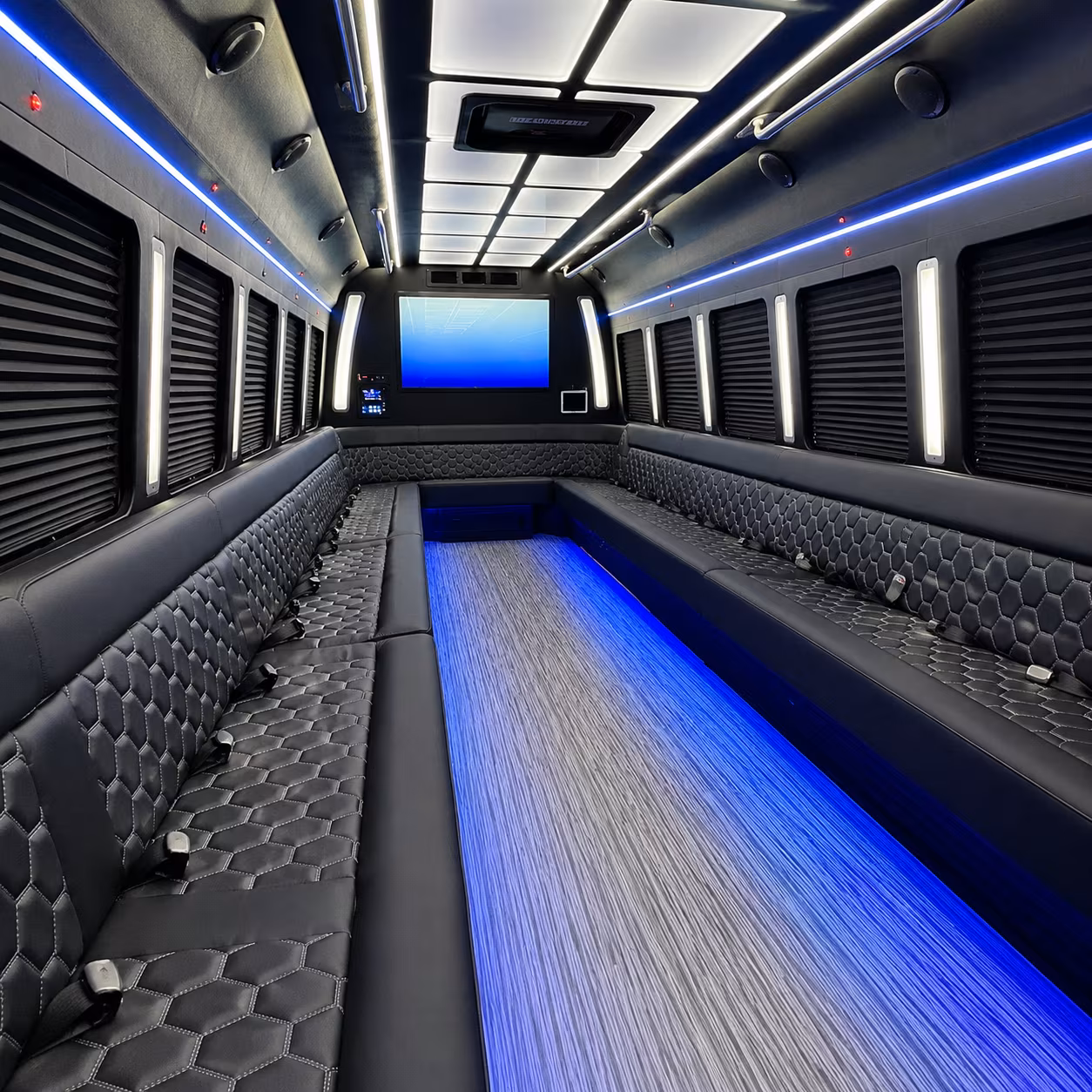 farmington hills party bus rental interior