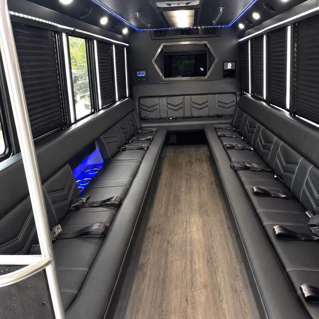 party buses and charter buses to red wings and pistons games at little caesars arena